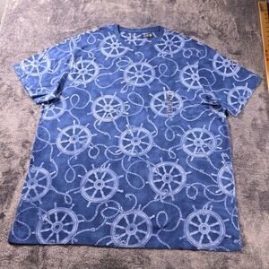 Polo Ralph Lauren Rope and Ship Wheel Print Jersey T Shirt Mens 2XLT Nautical